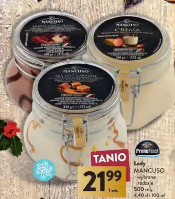 Intermarche Lody włoskie w słoiku triplo cioccolato mancuso gelati oferta