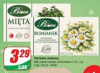 Dino Herbatka ziołowa rumianek bifix oferta