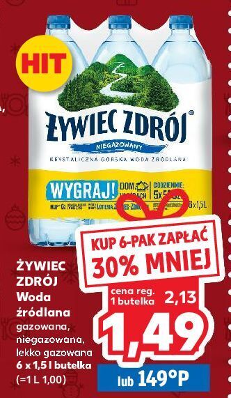 Kaufland Woda mocny gaz żywiec zdrój oferta