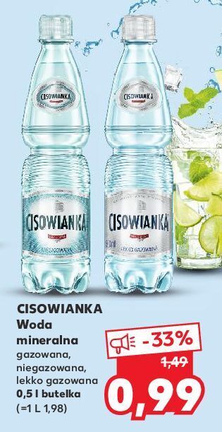 Kaufland Woda lekko gazowana cisowianka oferta