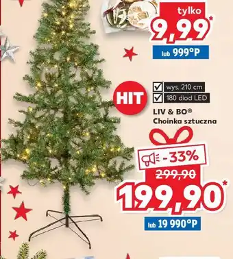 Kaufland Choinka sztuczna z diodami led 180 cm liv & bo oferta