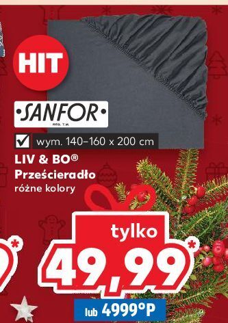 Kaufland Prześcieradło z gumką 140 x 200 cm liv & bo oferta