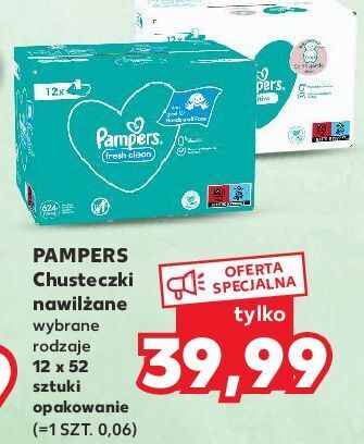 Kaufland Chusteczki nawilżane pampers fresh clean oferta