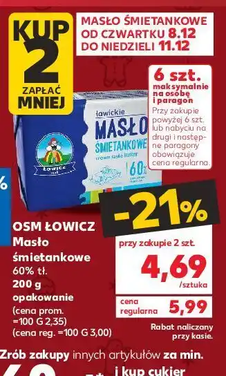 Kaufland Masło śmietankowe 60 % łowicz 1906 łowickie oferta