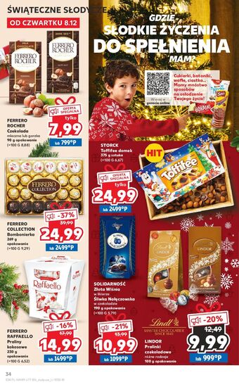 Kaufland Czekolada dark 55% hazelnut ferrero rocher oferta