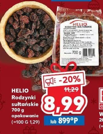 Kaufland Rodzynki sułtańskie helio oferta