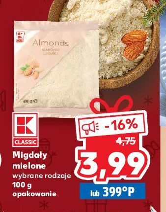 Kaufland Migdały blanszowane mielone k-classic oferta