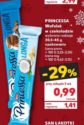 Kaufland Wafelek kokosowy princessa longa oferta
