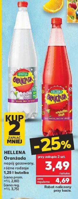 Kaufland Oranżada biała fit hellena oferta