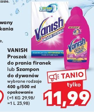 Kaufland Proszek do firanek vanish pranie firanek oferta