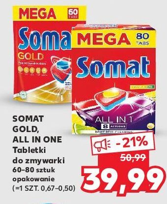 Kaufland Tabletki do zmywarek lemon & lime somat all in 1 oferta