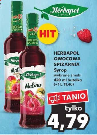 Kaufland Syrop malina herbapol oferta