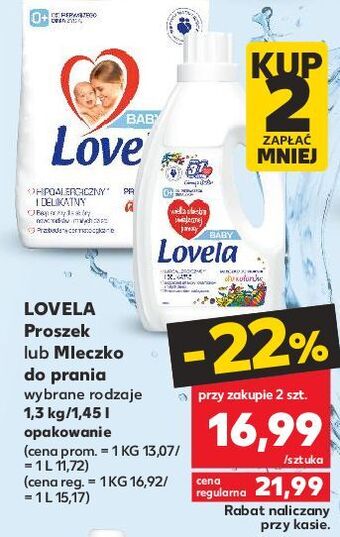 Kaufland Mleczko do prania kolorów lovela baby oferta
