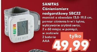 Kaufland Ciśnieniomierz nadgarstkowy sbc22 sanitas oferta