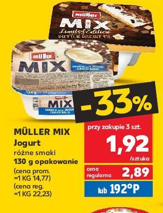 Kaufland Jogurt butter biscuit muller mix oferta