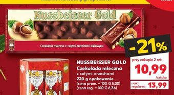 Kaufland Czekolada mleczna z całymi orzechami alpen gold nussbeisser oferta