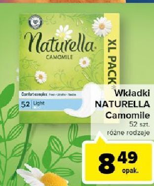 Carrefour Wkładki higieniczne light camomile naturella plus oferta