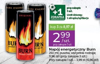 Burn Napój energetyczny 250 ml puszka, wszystkie rodzaje