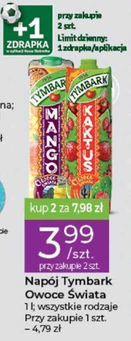 Stokrotka Tymbark Napój Owoce Świata 1L wszystkie rodzaje oferta