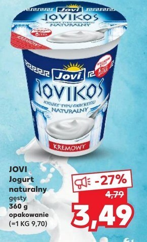Kaufland Jovi jovikos jogurt typu greckiego naturalny kremowy 360 g oferta