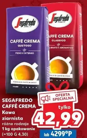 Kaufland Segafredo zanetti caffè crema gustoso kawa palona ziarnista 1000 g oferta