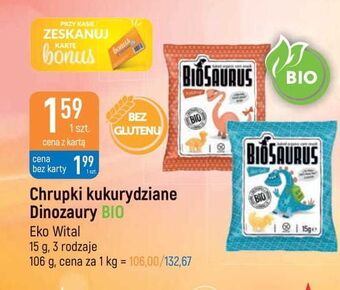 E.Leclerc Chrupki kukurydziane bezglutenowe sól morska biosaurus oferta