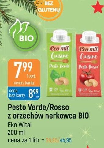 E.Leclerc Pesto rosso z orzechów nerkowca ecomil oferta