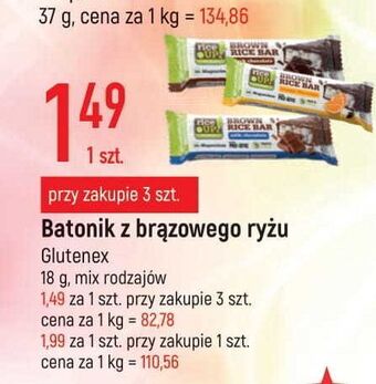 E.Leclerc Baton z brązowego ryżu pomarańczą rice up! oferta