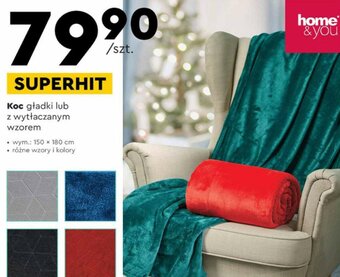 Biedronka Home&you koc gładki lub z wytłaczanym wzorem oferta