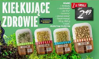 Netto Kiełki brokułu/rzodkiewki/stir fry/lucerny/słonecznika/fasoli mung 50-200g oferta