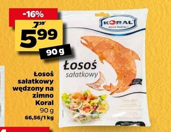 Netto Łosoś sałatkowy wędzony na zimno Koral 90g oferta