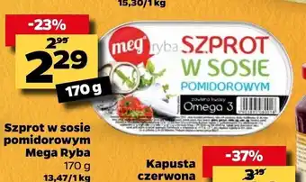 Netto Szprot w sosie pomidorowym Mega Ryba 170 oferta