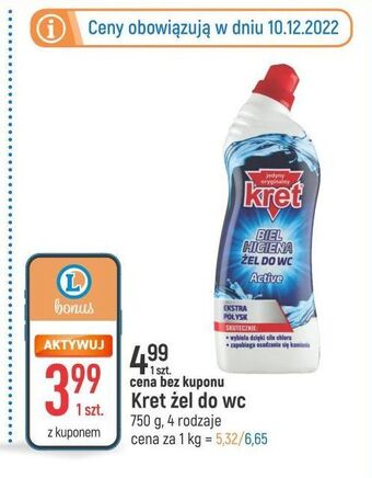 E.Leclerc Żel do wc active kret oferta