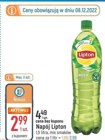 E.Leclerc Herbata mrożona classic lipton green ice tea oferta