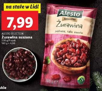Lidl Żurawina suszona alesto oferta