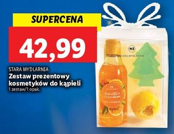 Lidl Zestaw w pudełku clementine & cinnamon żel do kąpieli 250 ml + mydło glicerynowe 85 g kula 75 stara mydlarnia zestawy oferta