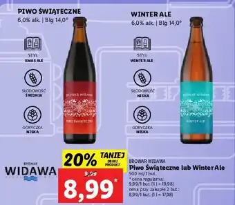 Lidl Piwo widawa świąteczne ciemne oferta