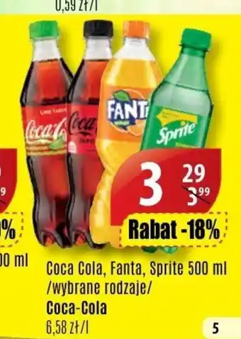 API MARKET Coca Cola, Fanta, Sprite 500ml oferta