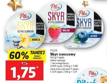 Lidl Jogurt jagoda pilos skyr oferta