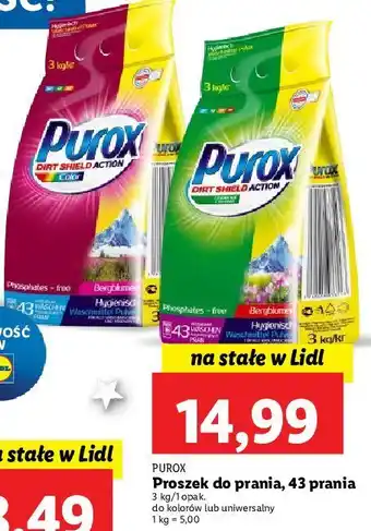 Lidl Proszek do prania kolor purox oferta