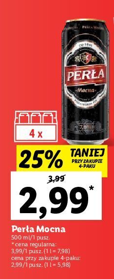 Lidl Piwo perła mocna oferta