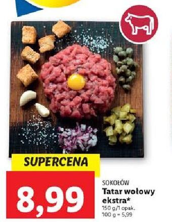 Lidl Tatar wołowy ekstra sokołów oferta