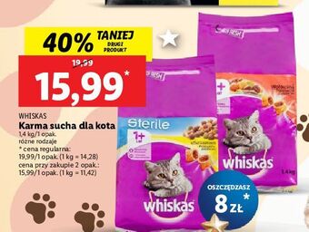 Lidl Karma dla kota z wołowiną whiskas oferta