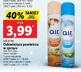 Lidl Odświeżacz powietrza orientalne drzewo sandałowe air by w5 oferta