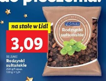 Lidl Rodzynki sułtanki belbake oferta