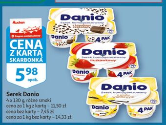 Auchan Serek truskawka danone danio oferta