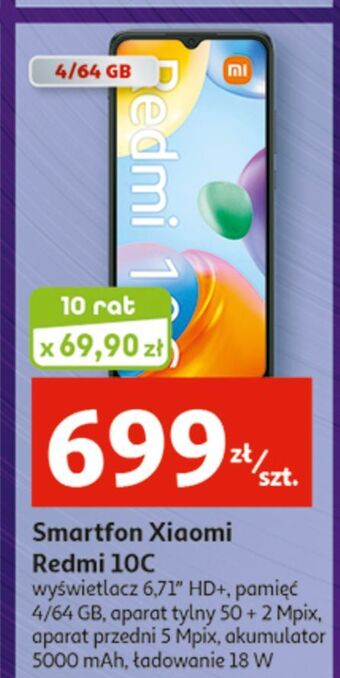 Auchan Smartfon redmi 10c 4/64gb xiaomi oferta