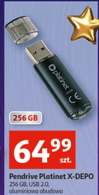 Auchan Pendrive x-depo 256gb czarny platinet oferta