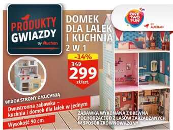 Auchan Domek dla lalek i kuchnia 2w1 one two fun oferta