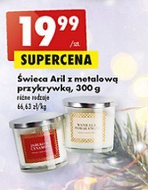 Biedronka Świeca zapachowa w szkle jabłko-cynamon aril oferta
